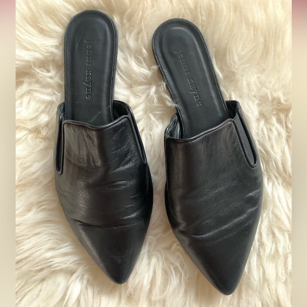 JENNI Kayne Black Leather Mules 7